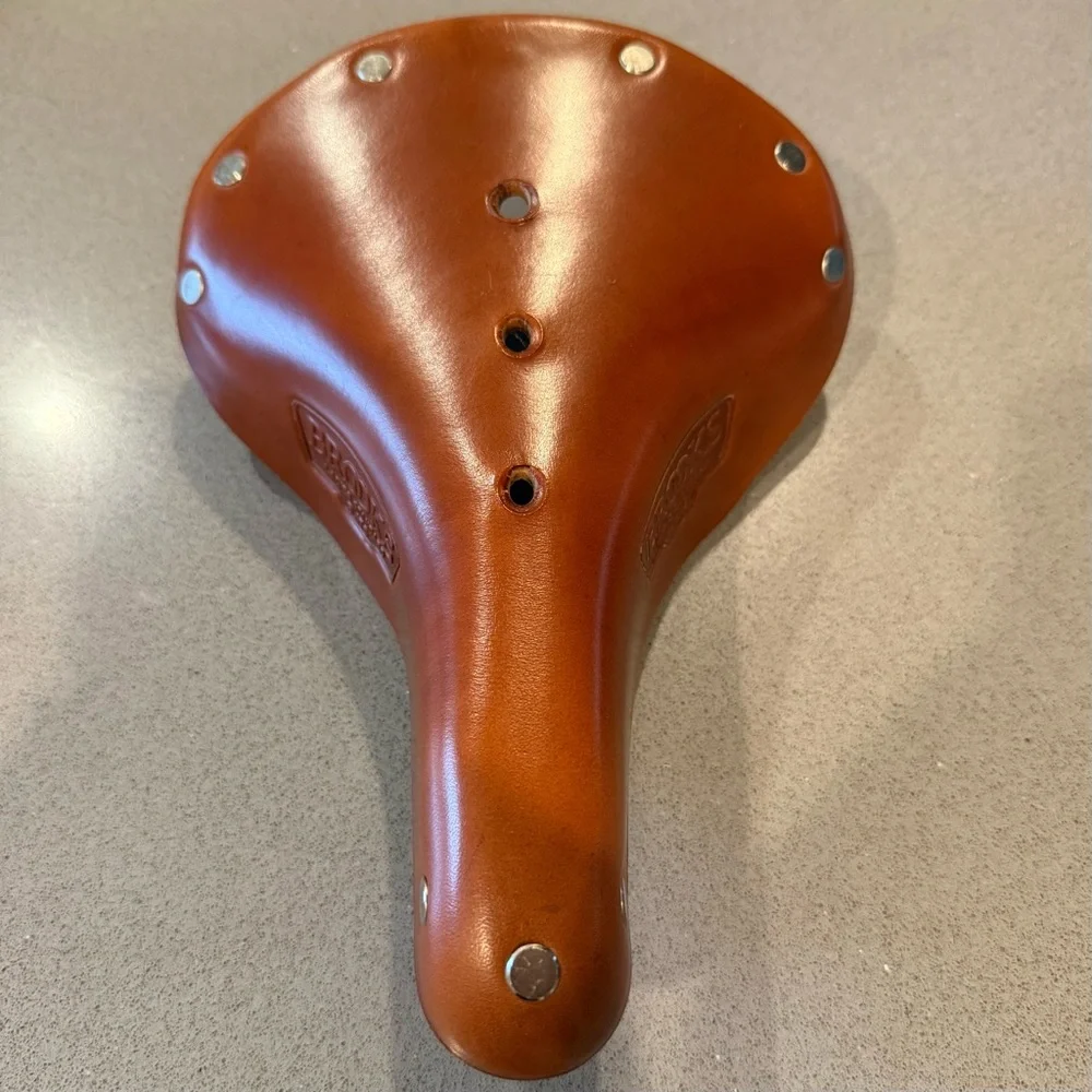 Brooks Honey Leather Bicycle Saddle - Picture 5 of 9